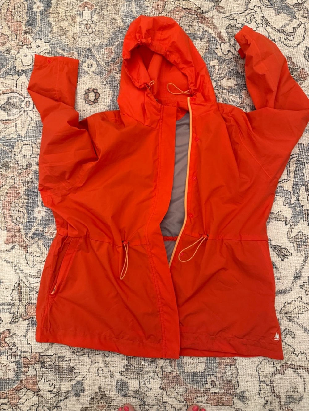 G.H. Bass & Co. Orange Hooded Windbreaker Jacket